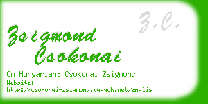 zsigmond csokonai business card